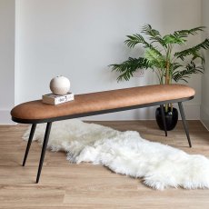 Austin Dining Bench 160cm in Tan