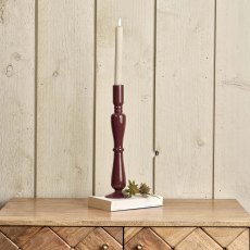 Royal Glass Candle Stick in Cherry - Large Royal Glass Candle Stick in Cherry - Large