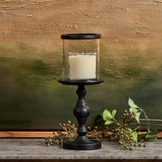 CANDLE STAND WITH GASS SMALL BLACK