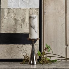 Conical Candle Stand in Nickel - Small