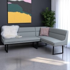 Jupiter Corner Bench in Light Grey LHF