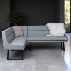 Jupiter Corner Bench in Light Grey RHF