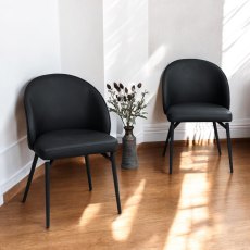 Jupiter Dining Chair in Black (Set of 2) Jupiter Dining Chair in Black (Set of 2)