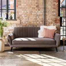 Borough 3 Seater Sofa in Taupe Velvet