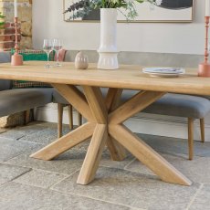 Fairmile 200cm Dining Table with Fairmile Corner Bench - RHF