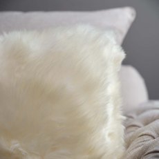 New Zealand Ivory Double-Sided Sheepskin Cushion 35cm x 35cm