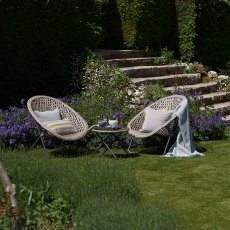 Faux Rattan Folding Lounge Set - Natural Faux Rattan Folding Lounge Set - Natural