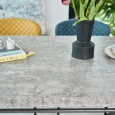 Industrial 190cm Dining Table - Faux Concrete