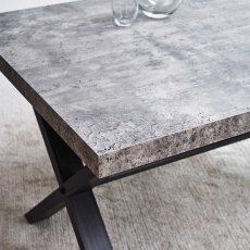 Industrial Concrete Effect Dining Table