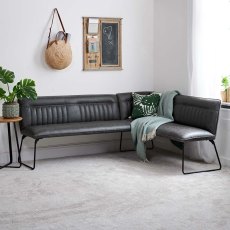 Hardy Corner Bench - Grey (Left Hand Facing)