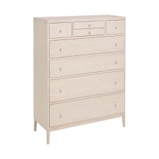 Ercol Salina 8 Drawer Tall Chest - Pale Timber