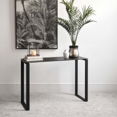 Eastcote Ceramic Console Table - Black