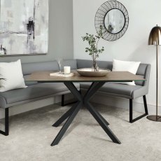 Paulo Dining Bundle 135cm - Left Hand Facing - Grey