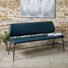 Digby Dining Bench -  Dark Blue