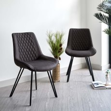 Finnick Dark Grey Dining Chair (Set of 2) Finnick Dark Grey Dining Chair (Set of 2)