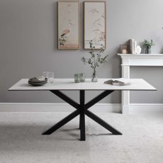 Eastcote Ceramic Dining Table 200cm - White