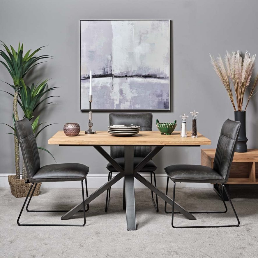 Clearance Industrial Dining Table - 135cm