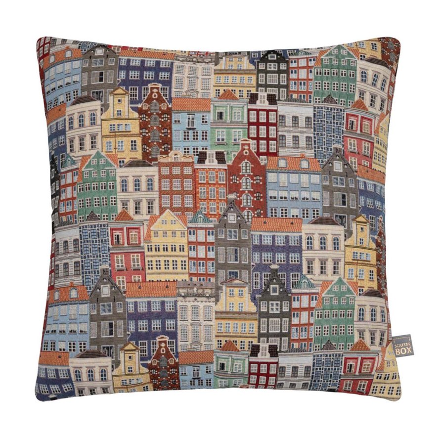 An image of Townscape Cushion - Oatmeal 43x43cm