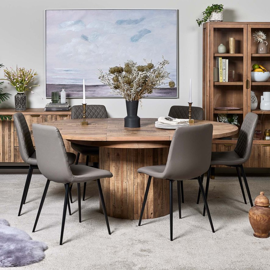 Woods Perth 135-185 Round Extending Dining Table