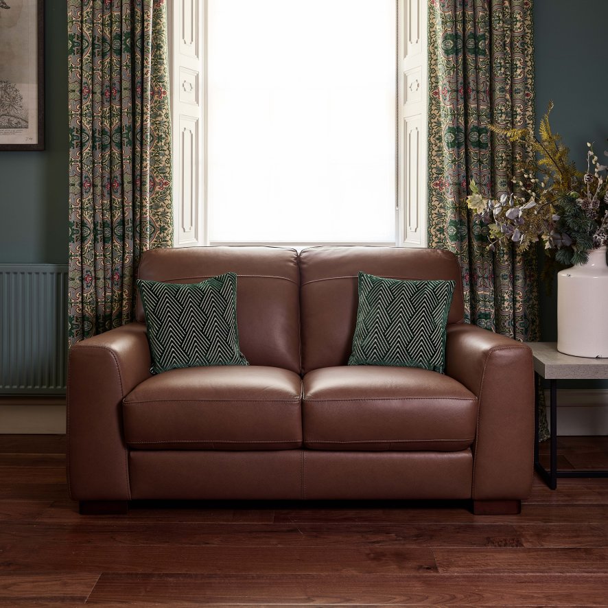 Sofology 2 shop seater leather sofa