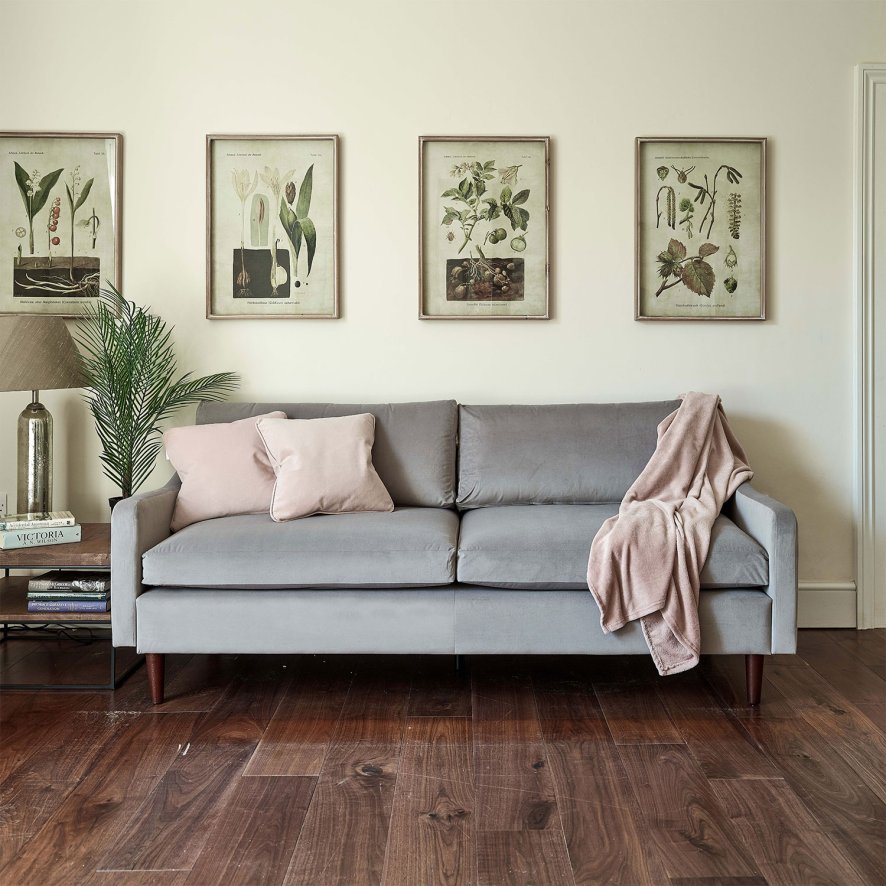 Clearance Hugo Sofa In A Box - 3 Seater in Placido Elephant