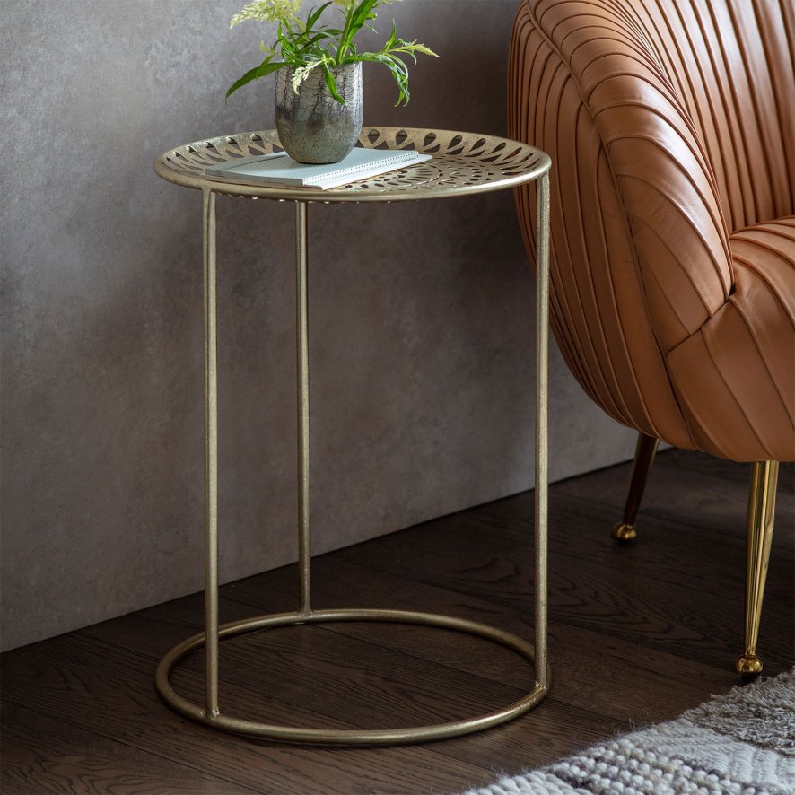 Woods Marvin Gold Side Table