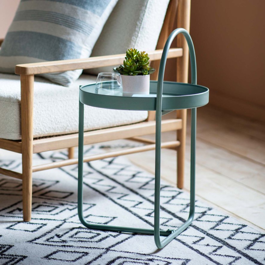 An image of Melksham Lamp Table in Teal