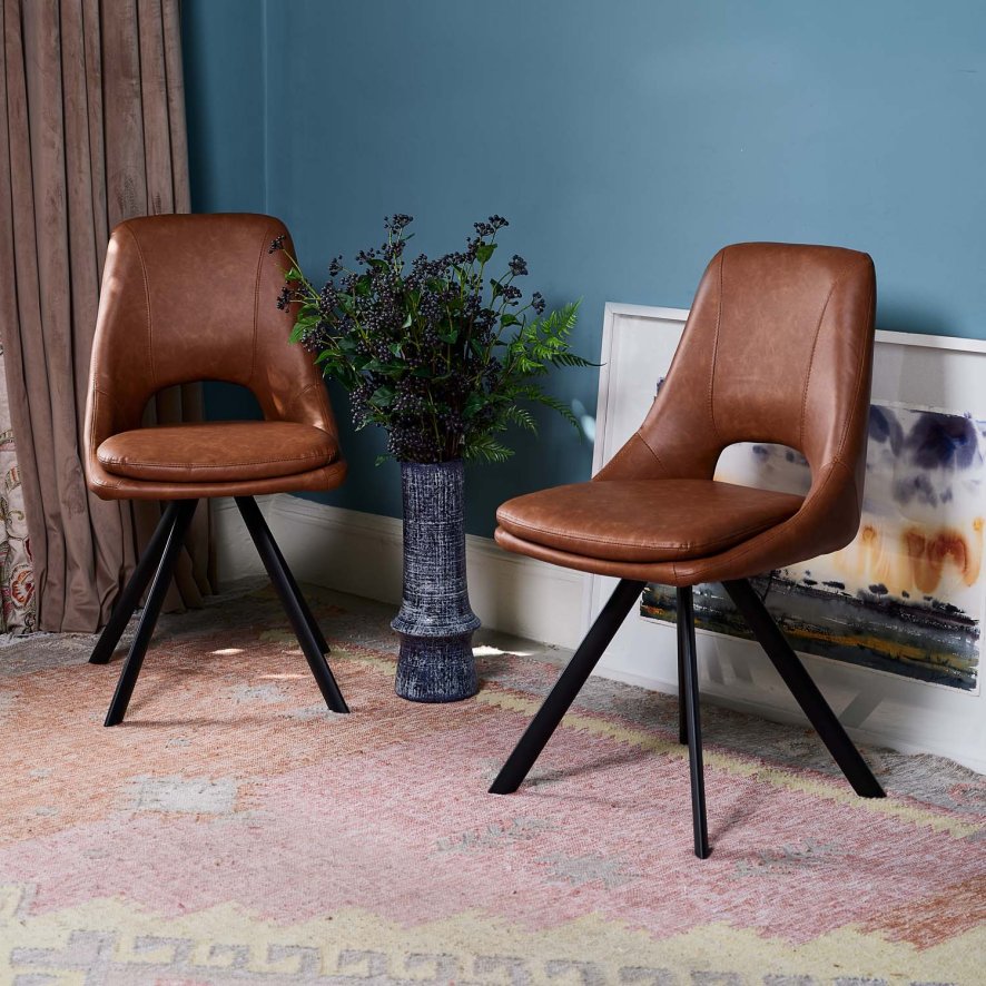 Woods Sebastian Dining Chair - Tan (Set of 2)
