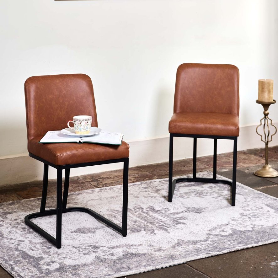 Woods Timothy Dining Chair - Tan (Set of 2)