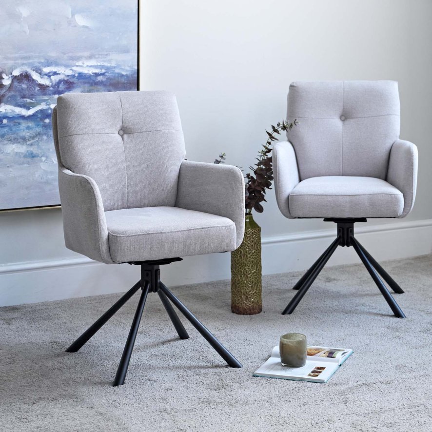 Woods Parma Silver Dining Chair - Pocket Sprung (Set of 2)