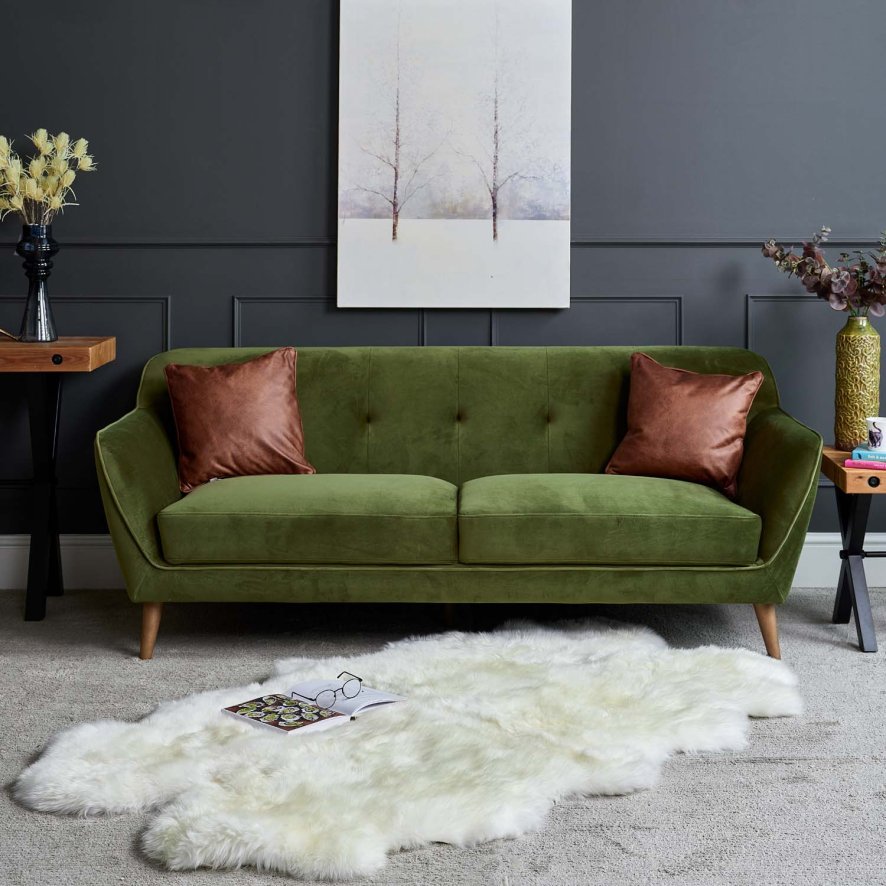 Woods Freddie 3 Seater - Olive