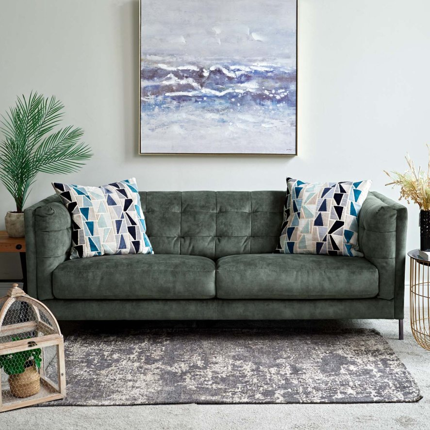 Woods Marseilles 3 Seater in Forest Green