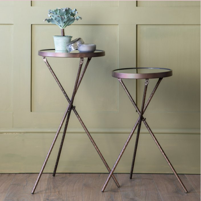 Woods Hadley Bronze Side Tables - Set of 2