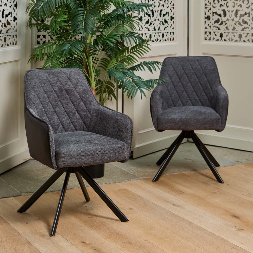 Woods Libby Dark Grey Dining Chair (Set of 2)