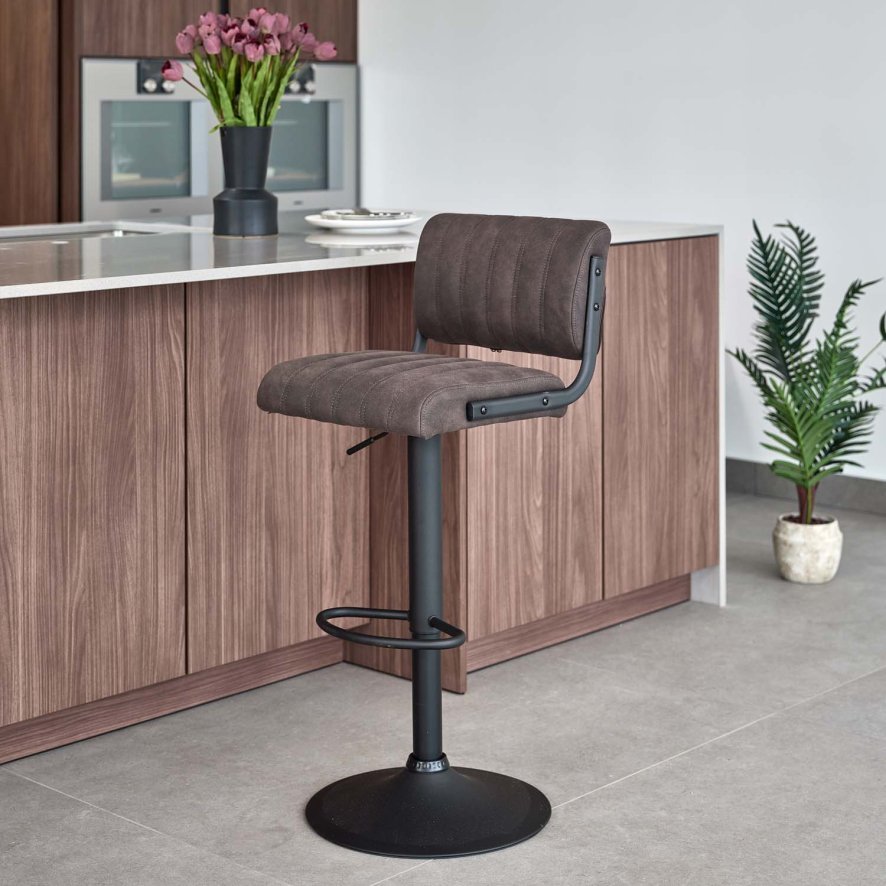 Woods Industrial Bar Stool in Grey