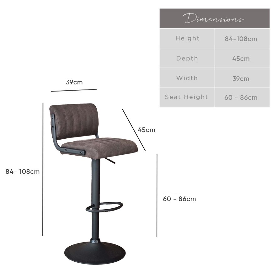 Woods Industrial Bar Stool in Grey Woods Furniture