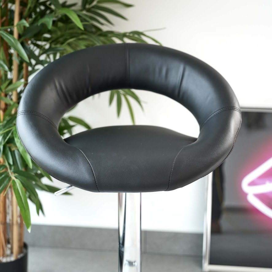 Woods Plump Bar Stool in Black Woods Furniture