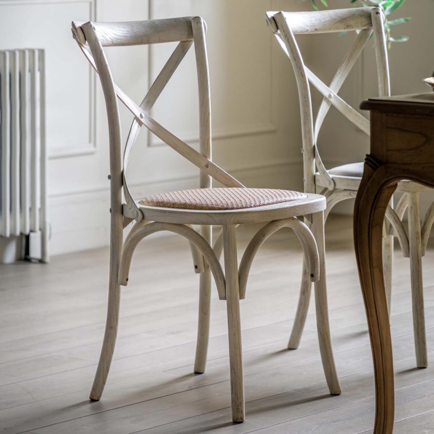 White outlet cafe chairs