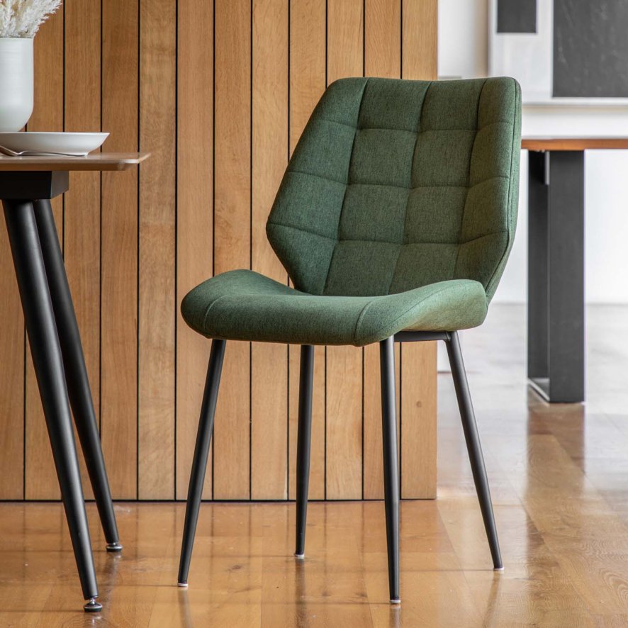 Woods Malvern Dining Chair Bottle Green Set of 2 Woods Furniture