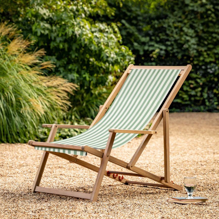 An image of Tarragona Deck Chair - Verde Stripe