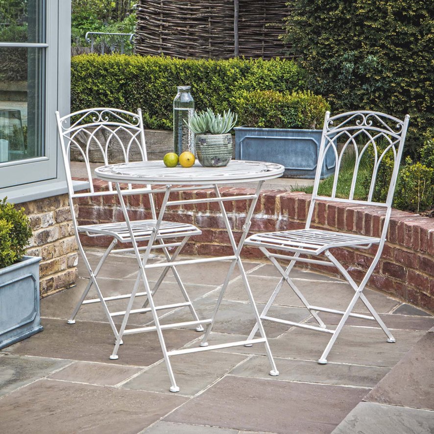 Woods Cadiz Bistro Set - Distressed White