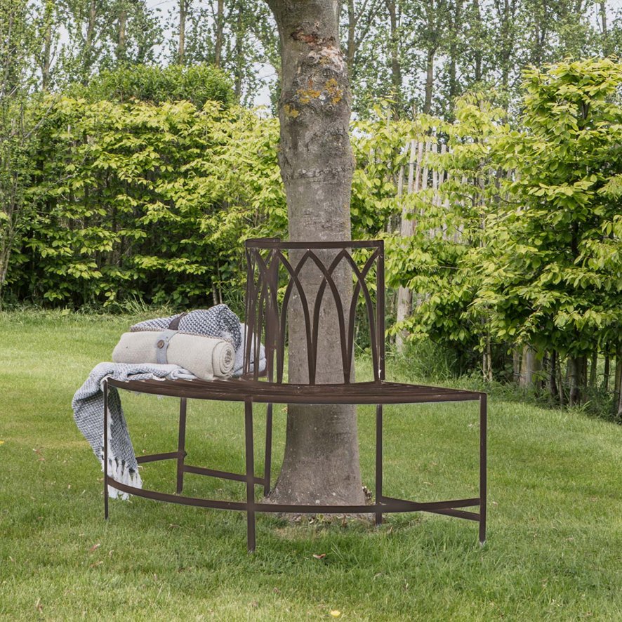 Woods Barcelona Outdoor Tree Bench Seat - Brown