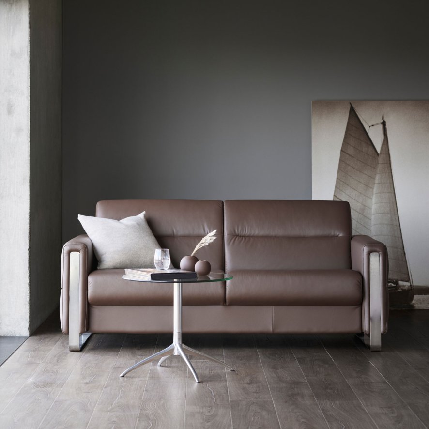 An image of Stressless Fiona 2 Seater Sofa - Wood Arms - Batick