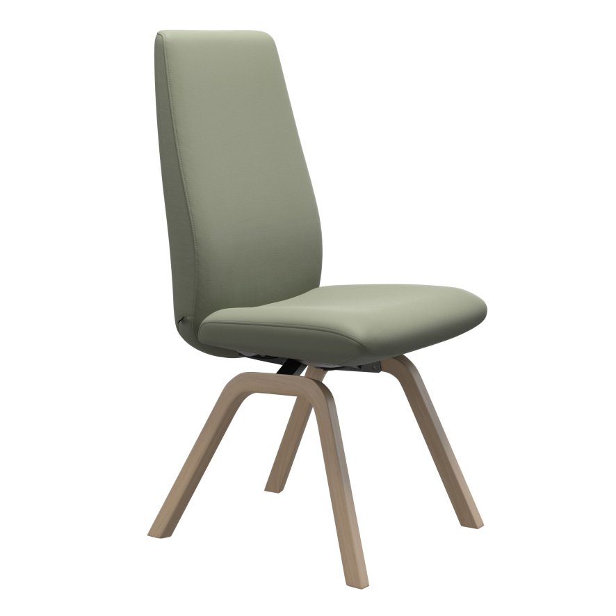 Stressless Laurel High Back Dining Chair With Contemporary Base Medium Batick