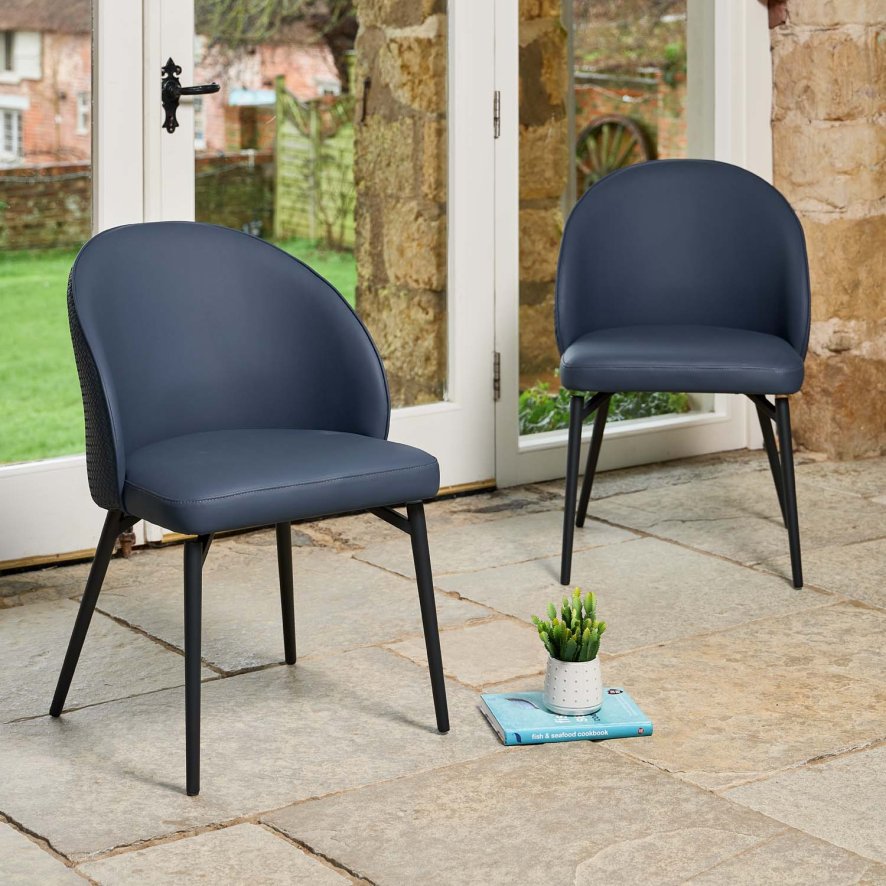 Woods Jupiter Navy Dining Chair (Set of 2)