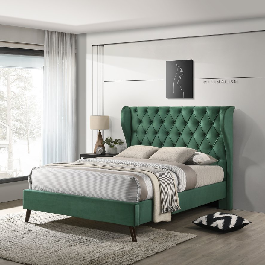 Woods Lucille King Size Bed - Green
