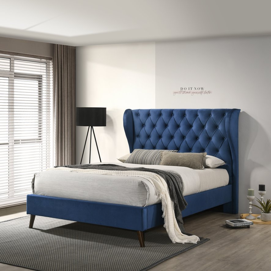 Woods Lucille King Size Bed - Blue