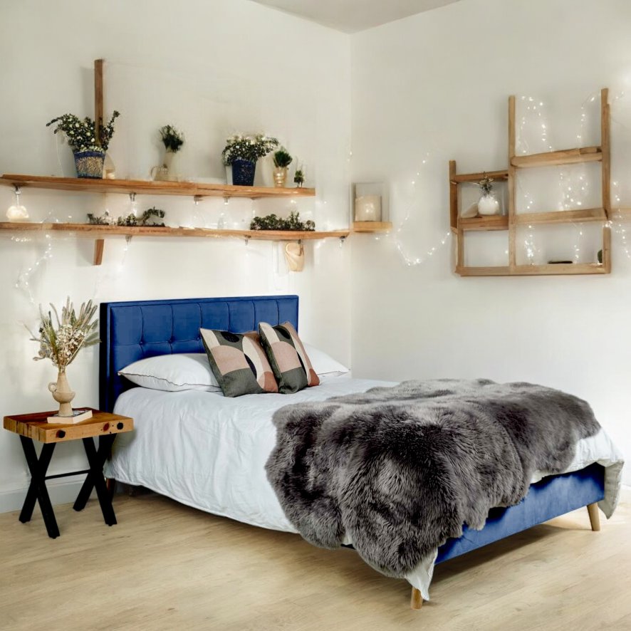 Woods Isabella King Size  Bed - Blue