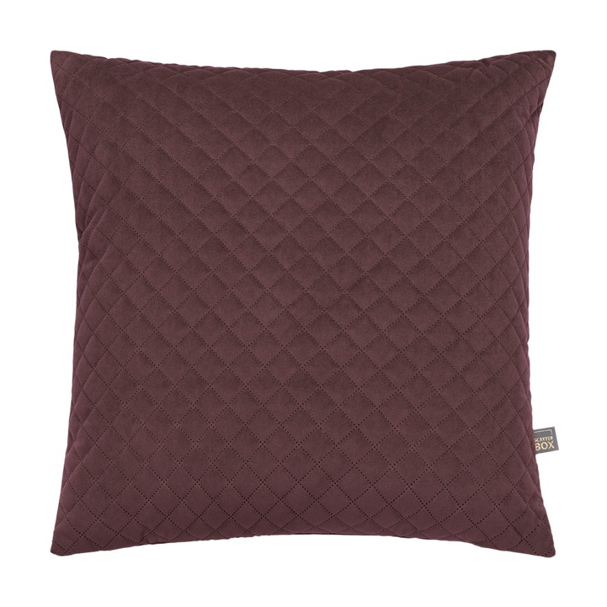 Woods Erin Diamond Aubergine Cushion 50x50cm