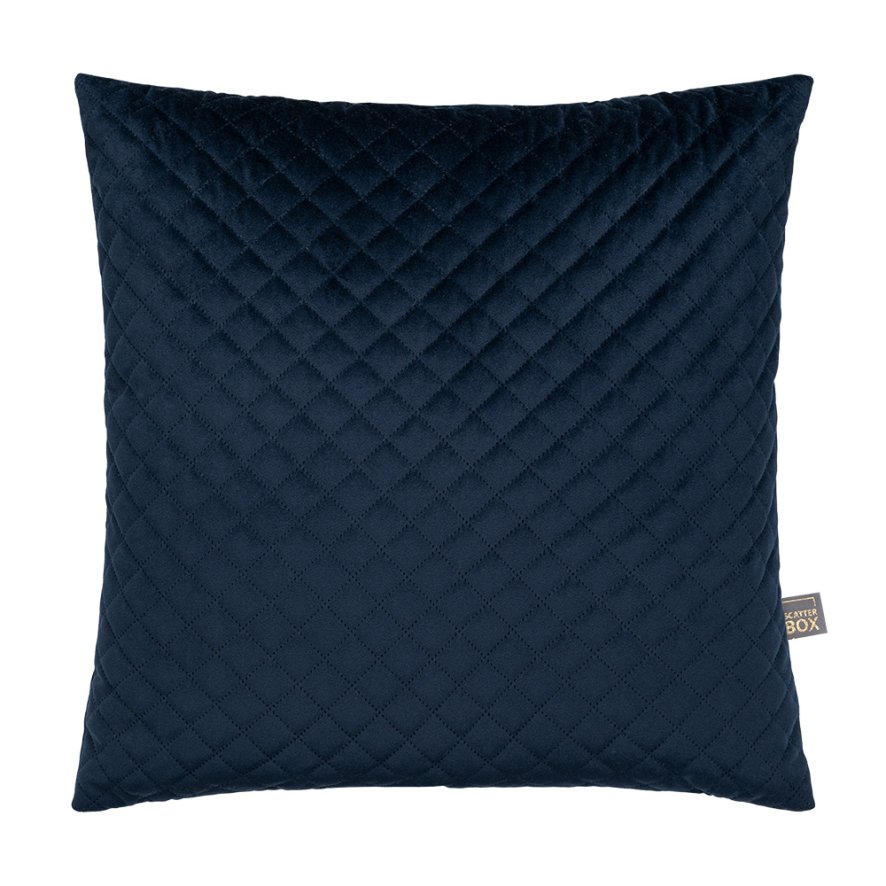 Woods Erin Diamond Dark Navy Cushion 50x50cm